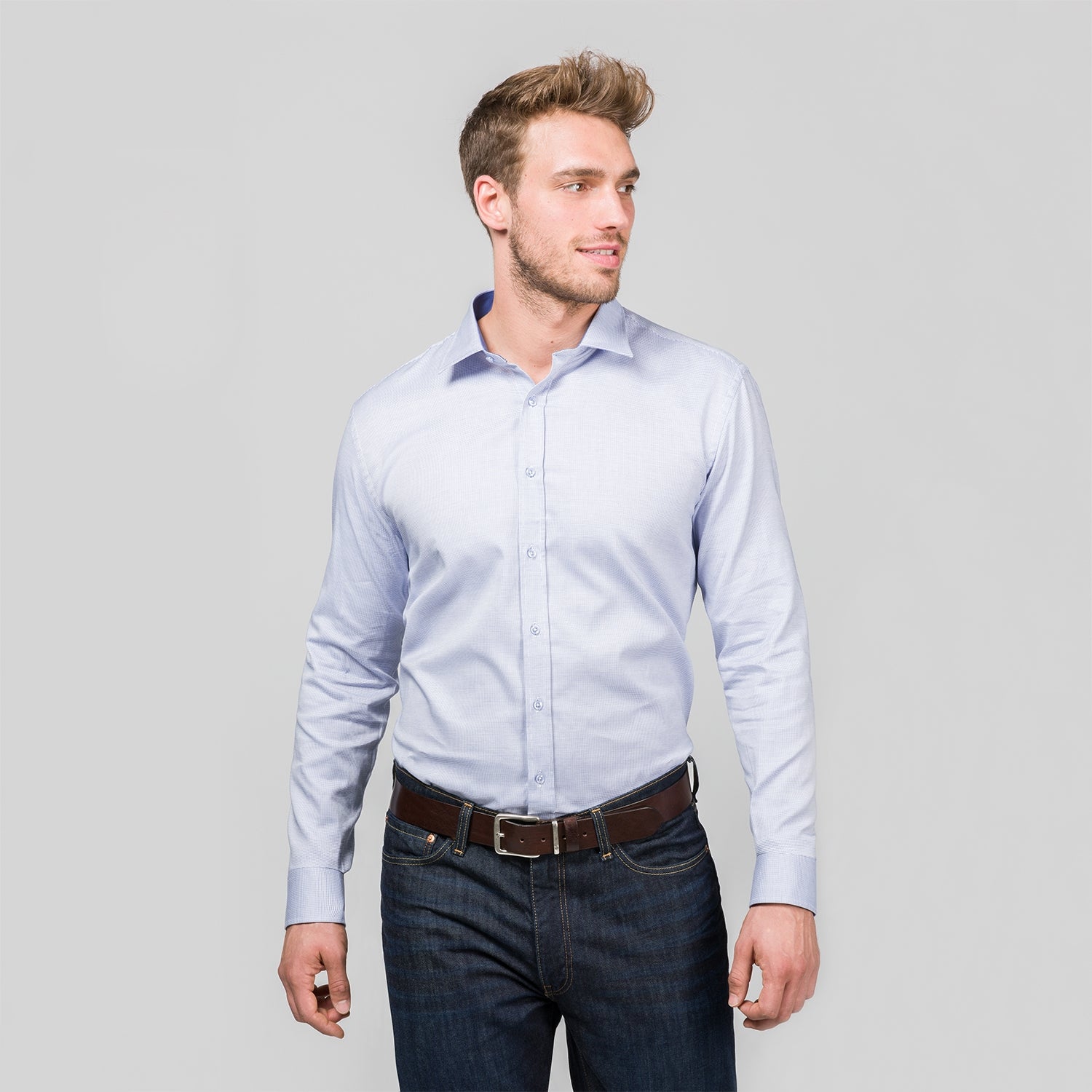 Tolles Herren Hemd für grosse Männer mit extra langem Arm 72 cm und Überlänge von RIESENHEMD