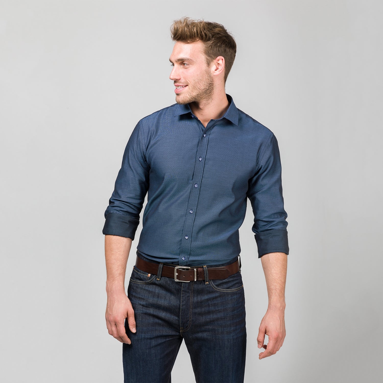 Tolles Hemd für grosse Herren mit extra langem Arm 72 cm und Überlänge von RIESENHEMD
